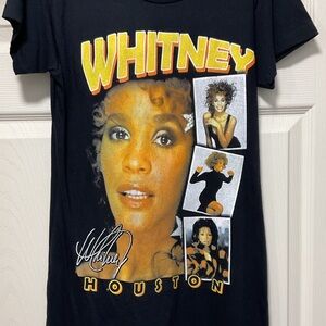BRAND NEW! Official WHITNEY HOUSTON Licensed Merchandise Cotton Black T-Shirt XL